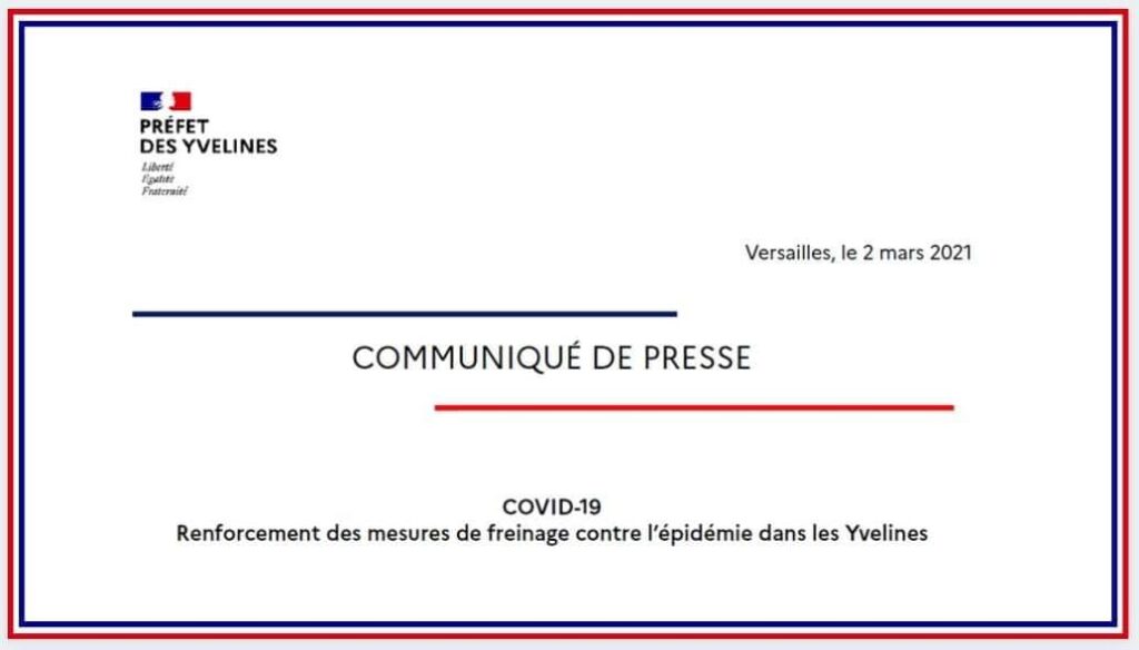 Renforcement des mesures contre la COVID du 2 mars 2021 ...